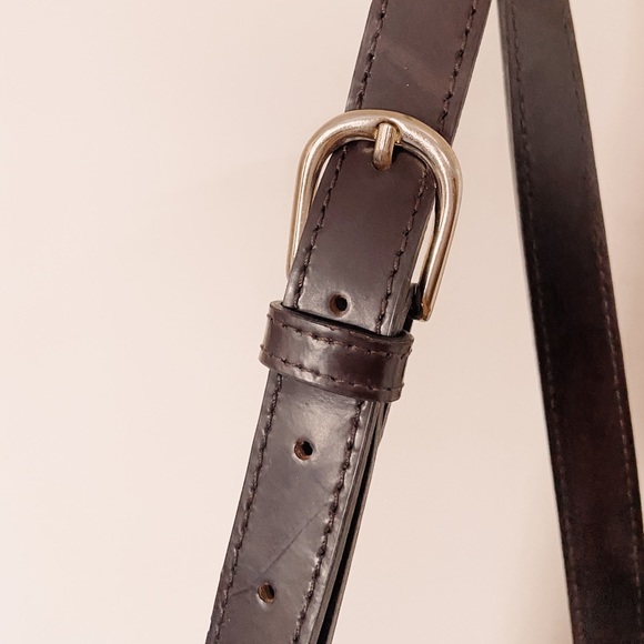 A.P.C. Demi-Lune crossbody bag in brown patent leather - Picture 8 of 8
